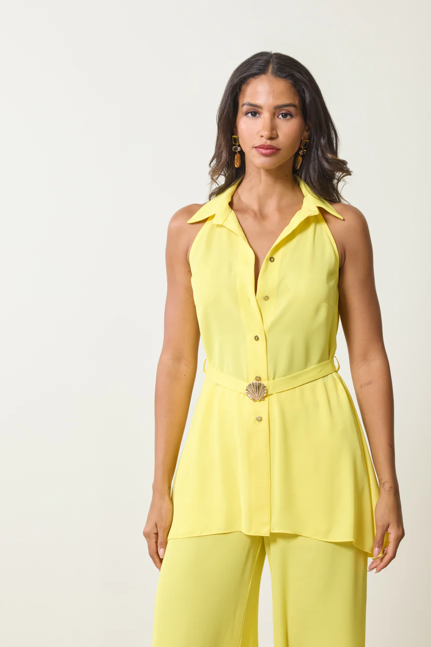 Πουκάμισο Αμάνικο με Ζώνη