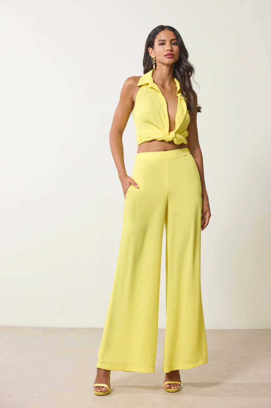 Παντελόνα Ψηλόμεση με Τσέπες – Άνετη Ίσια Γραμμή