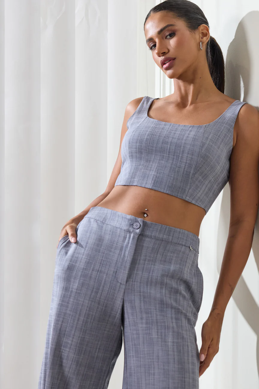 Μπουστο Crop-top ελαστικο βισκοζ