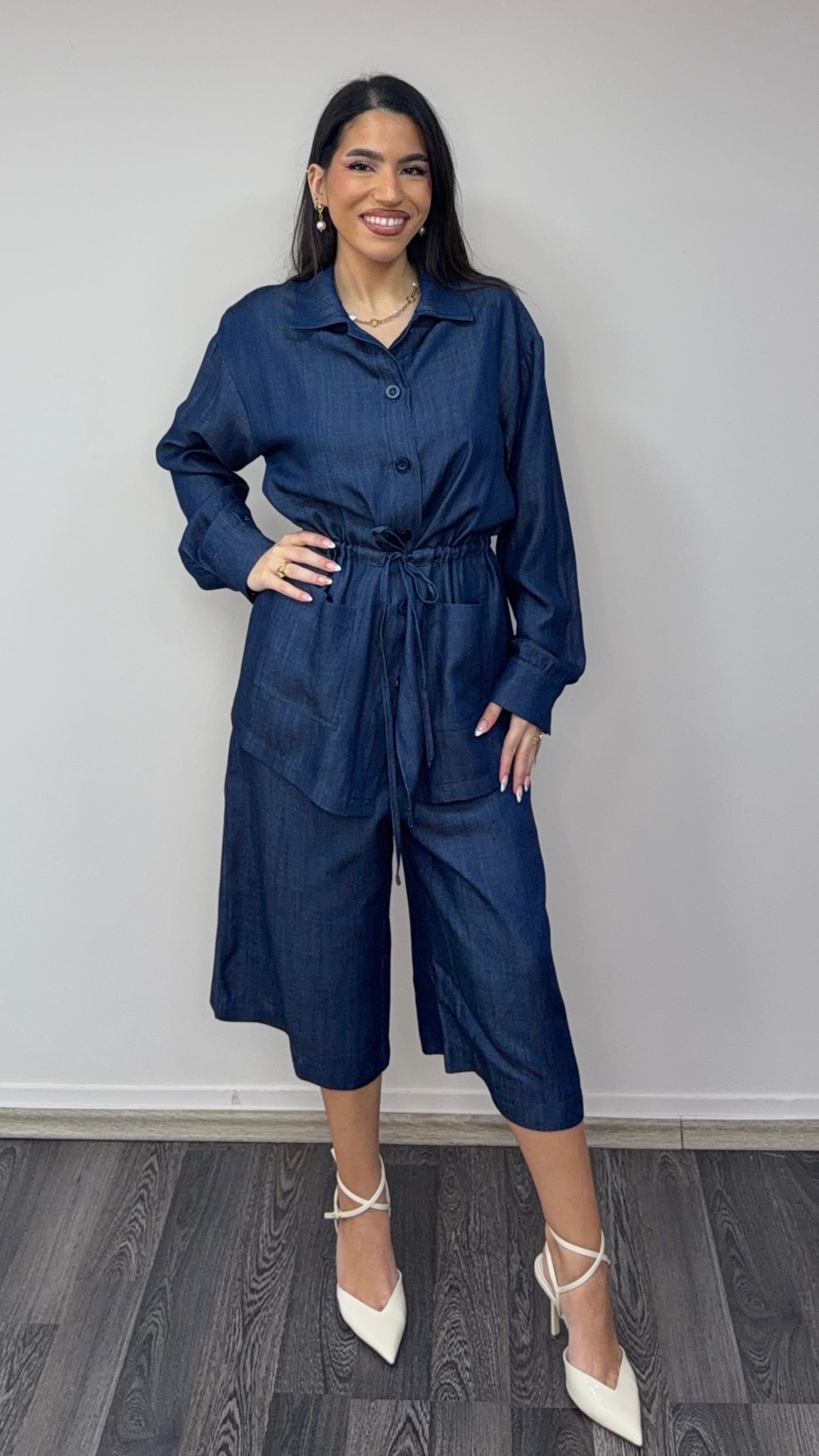 Ζιπ Κιλότ Denim Look